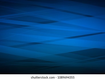 Dark BLUE vector pattern with narrow lines. Modern geometrical abstract illustration with staves. The pattern can be used for busines ad, booklets, leaflets