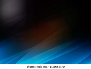 Dark BLUE vector pattern with narrow lines. Decorative shining illustration with lines on abstract template. The pattern can be used as ads, poster, banner for commercial.