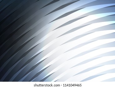 Dark BLUE vector pattern with narrow lines. Decorative shining illustration with lines on abstract template. Smart design for your business advert.