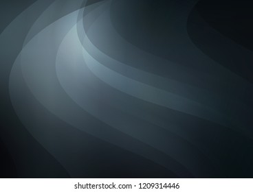 Dark BLUE vector pattern with narrow lines. Lines on blurred abstract background with gradient. The template can be used as a background.