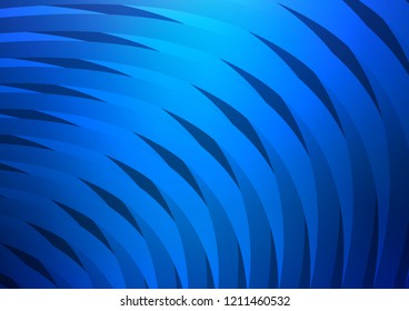 Dark BLUE vector pattern with narrow lines. Decorative shining illustration with lines on abstract template. The pattern can be used as ads, poster, banner for commercial.