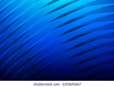 Dark BLUE vector pattern with narrow lines. Blurred decorative design in simple style with lines. The pattern can be used for busines ad, booklets, leaflets