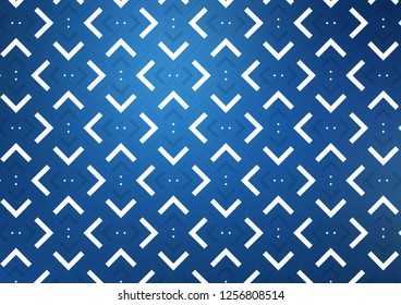 Dark BLUE vector pattern with narrow lines. Decorative shining illustration with lines on abstract template. Smart design for your business advert.
