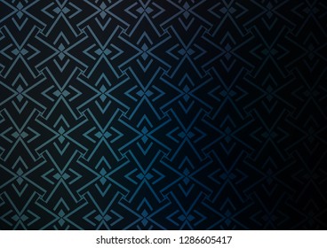 Dark BLUE vector pattern with narrow lines. Shining illustration with lines on abstract template. Best design for your ad, poster, banner.