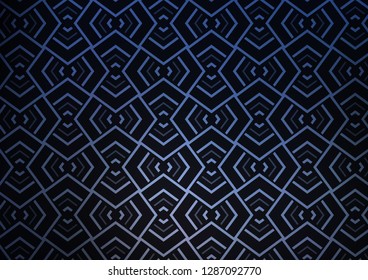 Dark BLUE vector pattern with narrow lines. Lines on blurred abstract background with gradient. Best design for your ad, poster, banner.