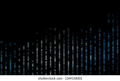 Dark BLUE vector pattern with narrow lines. Modern geometrical abstract illustration with staves. Pattern for business booklets, leaflets.