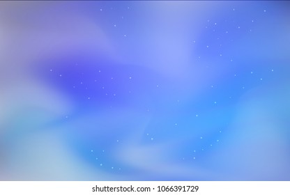 Dark BLUE vector pattern with night sky stars. Shining illustration with sky stars on abstract template. Pattern for astrology websites.