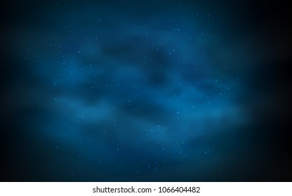 Dark BLUE vector pattern with night sky stars. Modern abstract illustration with Big Dipper stars. Smart design for your business advert.