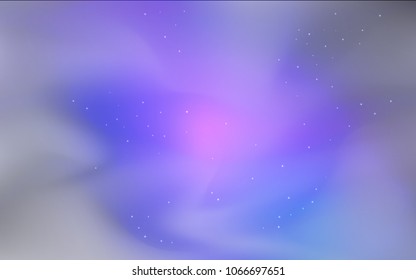 Dark BLUE vector pattern with night sky stars. Blurred decorative design in simple style with galaxy stars. Pattern for astrology websites.