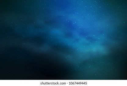 Dark BLUE vector pattern with night sky stars. Modern abstract illustration with Big Dipper stars. Pattern for astrology websites.
