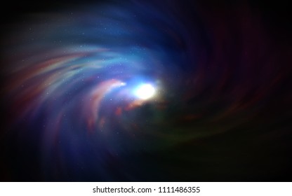Dark BLUE vector pattern with night sky stars. Shining colored illustration with bright astronomical stars. Pattern for astronomy websites.