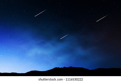 Dark BLUE vector pattern with night sky stars. Shining colored illustration with bright astronomical stars. Pattern for astronomy websites.