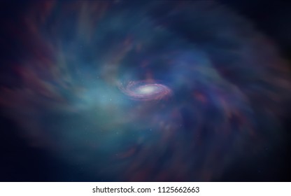 Dark BLUE vector pattern with night sky stars. Space stars on blurred abstract background with gradient. Pattern for futuristic ad, booklets.