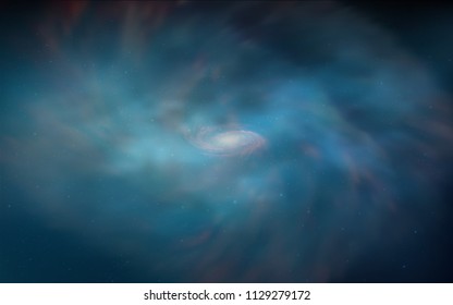 Dark BLUE vector pattern with night sky stars. Shining illustration with sky stars on abstract template. Best design for your ad, poster, banner.