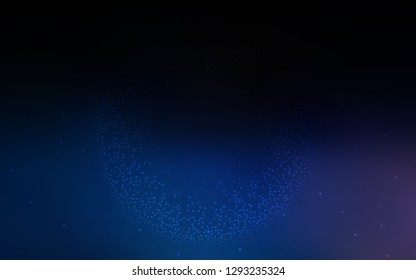 Dark BLUE vector pattern with night sky stars. Modern abstract illustration with Big Dipper stars. Pattern for astrology websites.