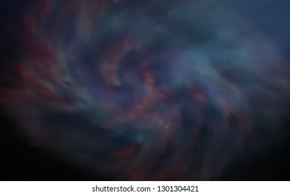 Dark BLUE vector pattern with night sky stars. Shining illustration with sky stars on abstract template. Smart design for your business advert.