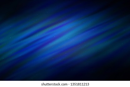 Dark BLUE vector pattern with night sky stars. Shining illustration with sky stars on abstract template. Template for cosmic backgrounds.