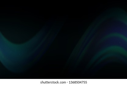 Dark BLUE vector pattern with night sky stars. Glitter abstract illustration with colorful cosmic stars. Pattern for futuristic ad, booklets.
