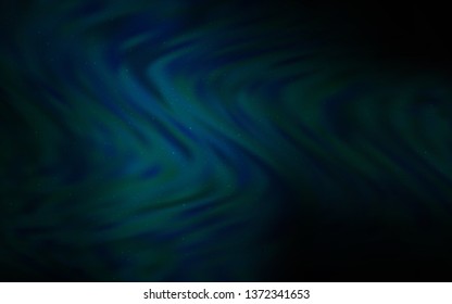Dark BLUE vector pattern with night sky stars. Space stars on blurred abstract background with gradient. Pattern for futuristic ad, booklets.