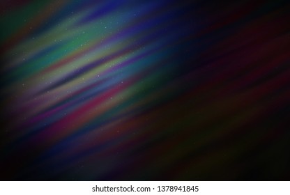 Dark BLUE vector pattern with night sky stars. Space stars on blurred abstract background with gradient. Pattern for astronomy websites.