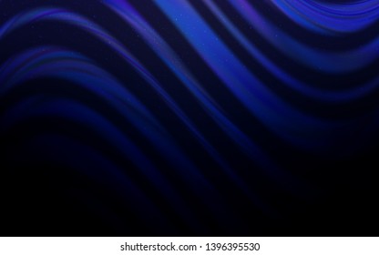 Dark BLUE vector pattern with night sky stars. Glitter abstract illustration with colorful cosmic stars. Smart design for your business advert.