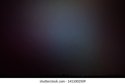 Dark BLUE vector pattern with night sky stars. Shining illustration with sky stars on abstract template. Template for cosmic backgrounds.