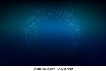 Dark BLUE vector pattern with night sky stars. Shining colored illustration with bright astronomical stars. Pattern for astrology websites.