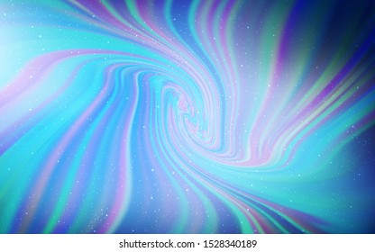 Dark BLUE vector pattern with night sky stars. Space stars on blurred abstract background with gradient. Pattern for astronomy websites.