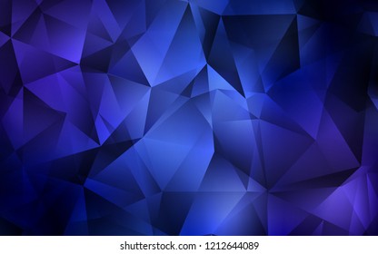 Dark BLUE vector pattern in polygonal style. Illustration with set of colorful triangles. Pattern for busines ad, booklets, leaflets