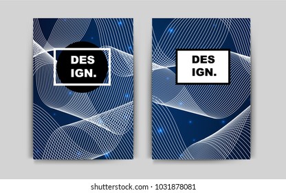 Dark BLUE vector pattern for posters. Beautiful colored sample in A4 size. Beautiful design for cover of notepads.