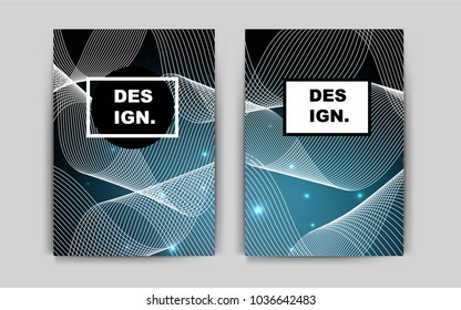 Dark BLUE vector pattern for posters. Web interface on abstract background with colorful gradient. Pattern can be used as a template for calendars.