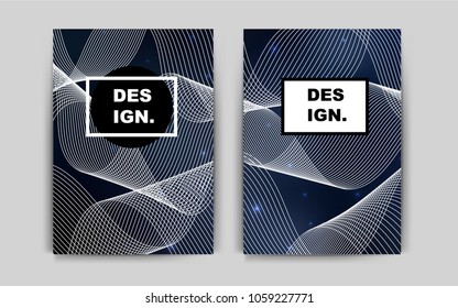 Dark BLUE vector pattern for posters. Blurred decorative design in abstract style with textbox. Pattern for beautiful business cards, folders.