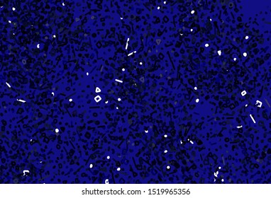 Dark BLUE vector pattern with random forms. Illustration with colorful gradient shapes in abstract style. Best smart design for your business.