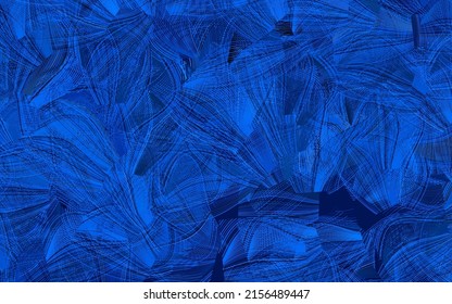 Dark BLUE vector pattern with random forms.