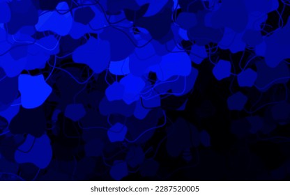 Dark BLUE vector pattern with random forms. Simple colorful illustration with abstract gradient shapes. Best smart design for your business.