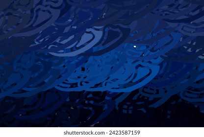 Dark BLUE vector pattern with random polygonals. Illustration with colorful gradient shapes in abstract style. Background for a cell phone.