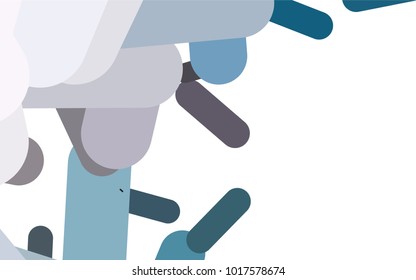 Dark BLUE vector pattern with rounded lines. Shining colored illustration with rounded stripes. Smart design for your business advert.