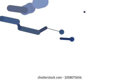 Dark BLUE vector pattern with rounded lines. Modern geometrical abstract illustration with staves. The pattern can be used as ads, poster, banner for medicine.