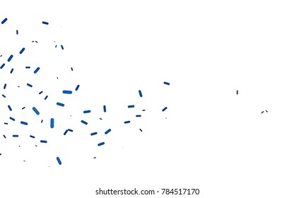 Dark BLUE vector pattern with rounded lines. Glitter abstract illustration with colored sticks. The pattern can be used for websites.