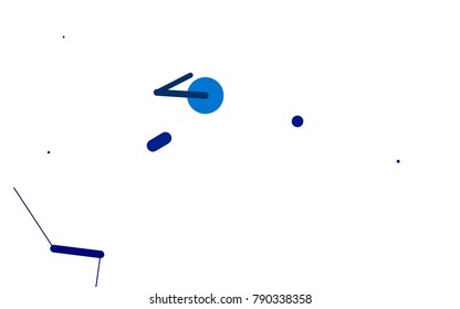 Dark BLUE vector pattern with rounded lines. Modern geometrical abstract illustration with staves. The pattern can be used as ads, poster, banner for medicine.