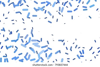 Dark BLUE vector pattern with rounded lines. Decorative shining illustration with lines on abstract template. The template can be used as a background.