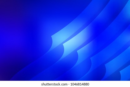 Dark BLUE vector pattern with sharp lines. Decorative shining illustration with lines on abstract template. The pattern for ad, booklets, leaflets.