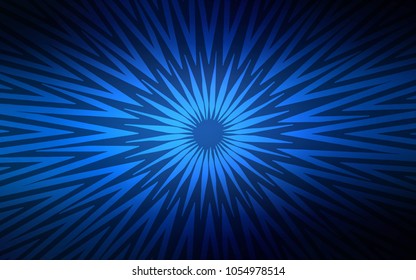 Dark BLUE vector pattern with sharp lines. Shining colored illustration with sharp stripes. Pattern for your busines websites.