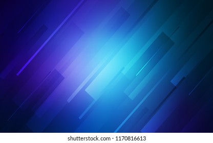 Dark BLUE vector pattern with sharp lines. Glitter abstract illustration with colored sticks. Best design for your ad, poster, banner.