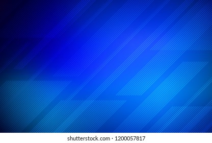 Dark BLUE vector pattern with sharp lines. Blurred decorative design in simple style with lines. Best design for your ad, poster, banner.