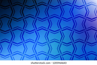 Dark BLUE vector pattern with sharp lines. Decorative shining illustration with lines on abstract template. Pattern for your busines websites.