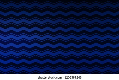 Dark BLUE vector pattern with sharp lines. Shining colored illustration with sharp stripes. Pattern for ad, booklets, leaflets.