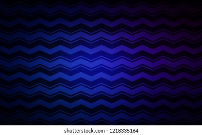 Dark BLUE vector pattern with sharp lines. Glitter abstract illustration with colorful sticks. Best design for your ad, poster, banner.