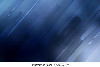 Dark BLUE vector pattern with sharp lines. Blurred decorative design in simple style with lines. Pattern for ads, posters, banners.