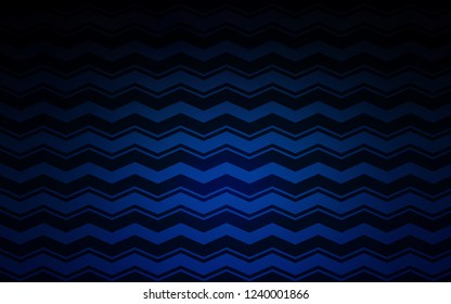Dark BLUE vector pattern with sharp lines. Shining colored illustration with sharp stripes. Pattern for ads, posters, banners.